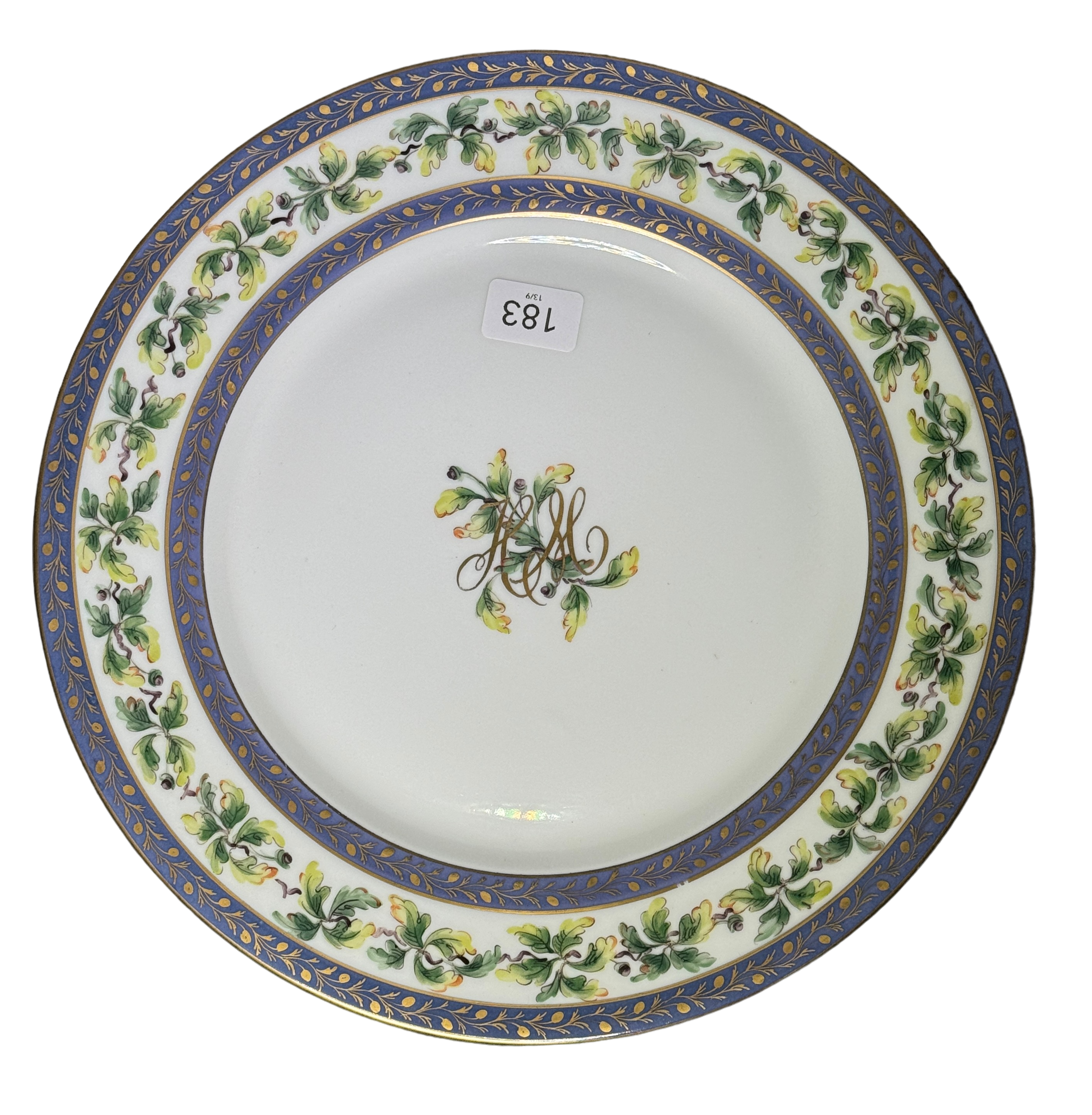 LE TALLEC plate, for Crown Prince Moulay Hassan of Morocco, later King Hussan II, dated 1959