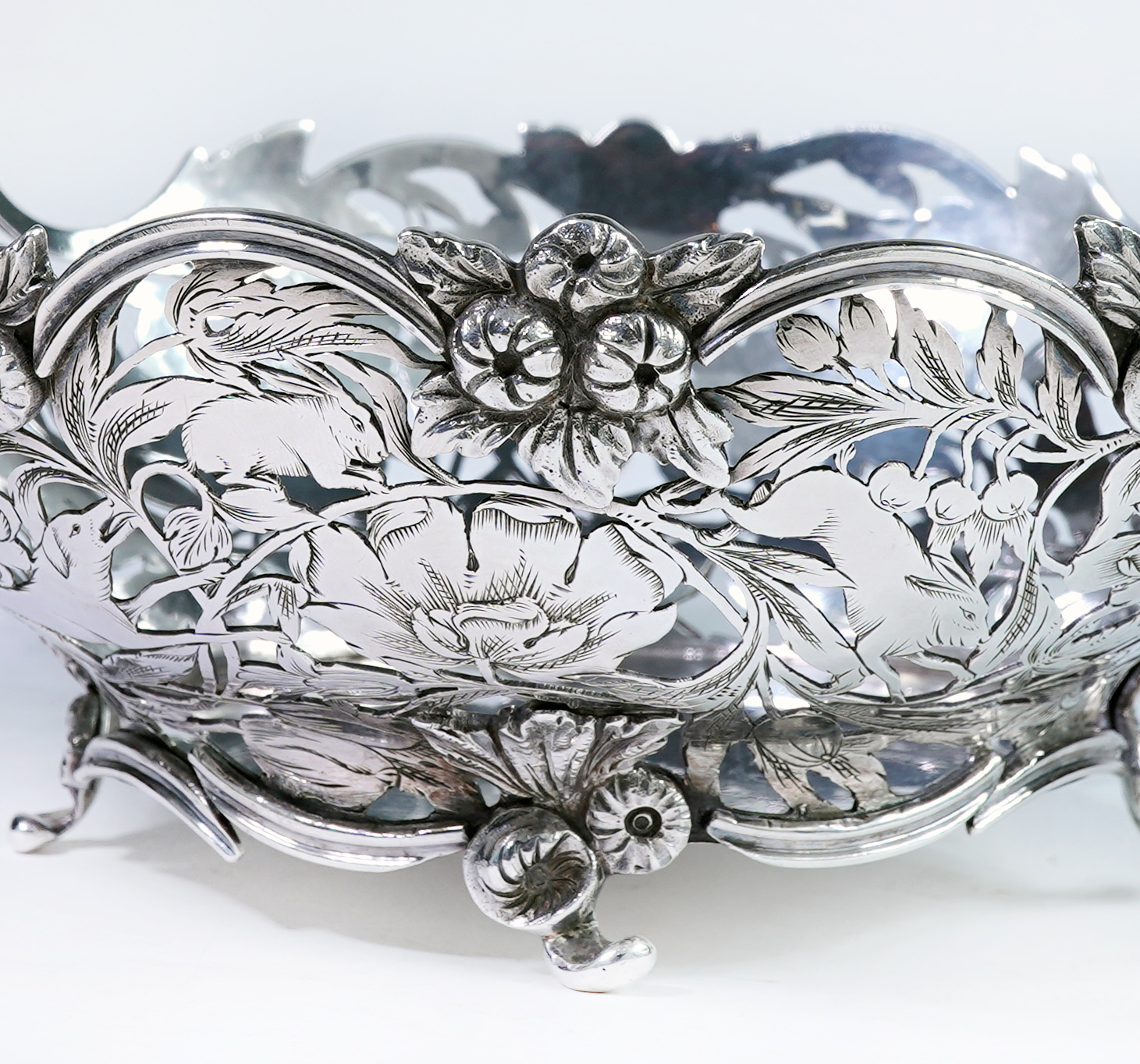 Rococo silver baskets — basket 1