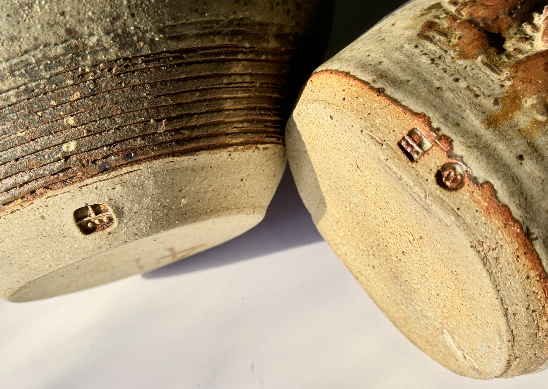 Ian Sprague stoneware — glaze detail