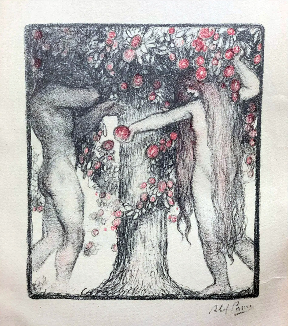 Abel Pann — Adam and Eve detail