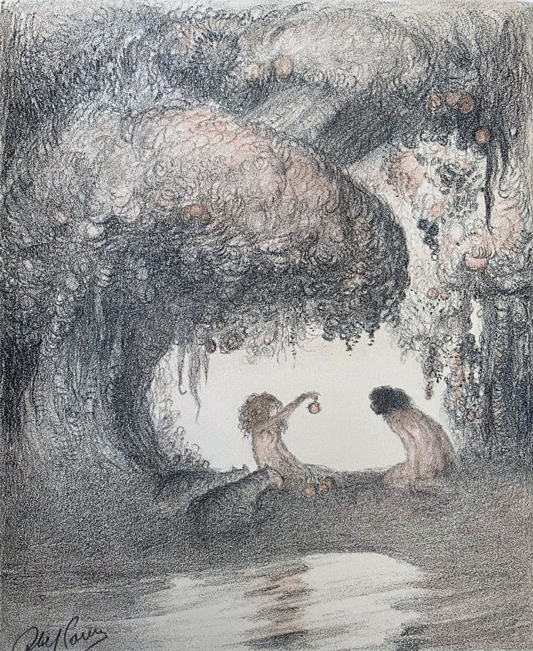 Abel Pann — apple detail
