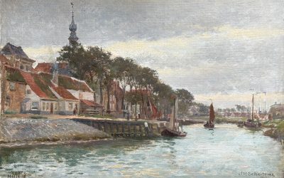 View of Veere, Holland, 1898  by J.H.Scheltema
