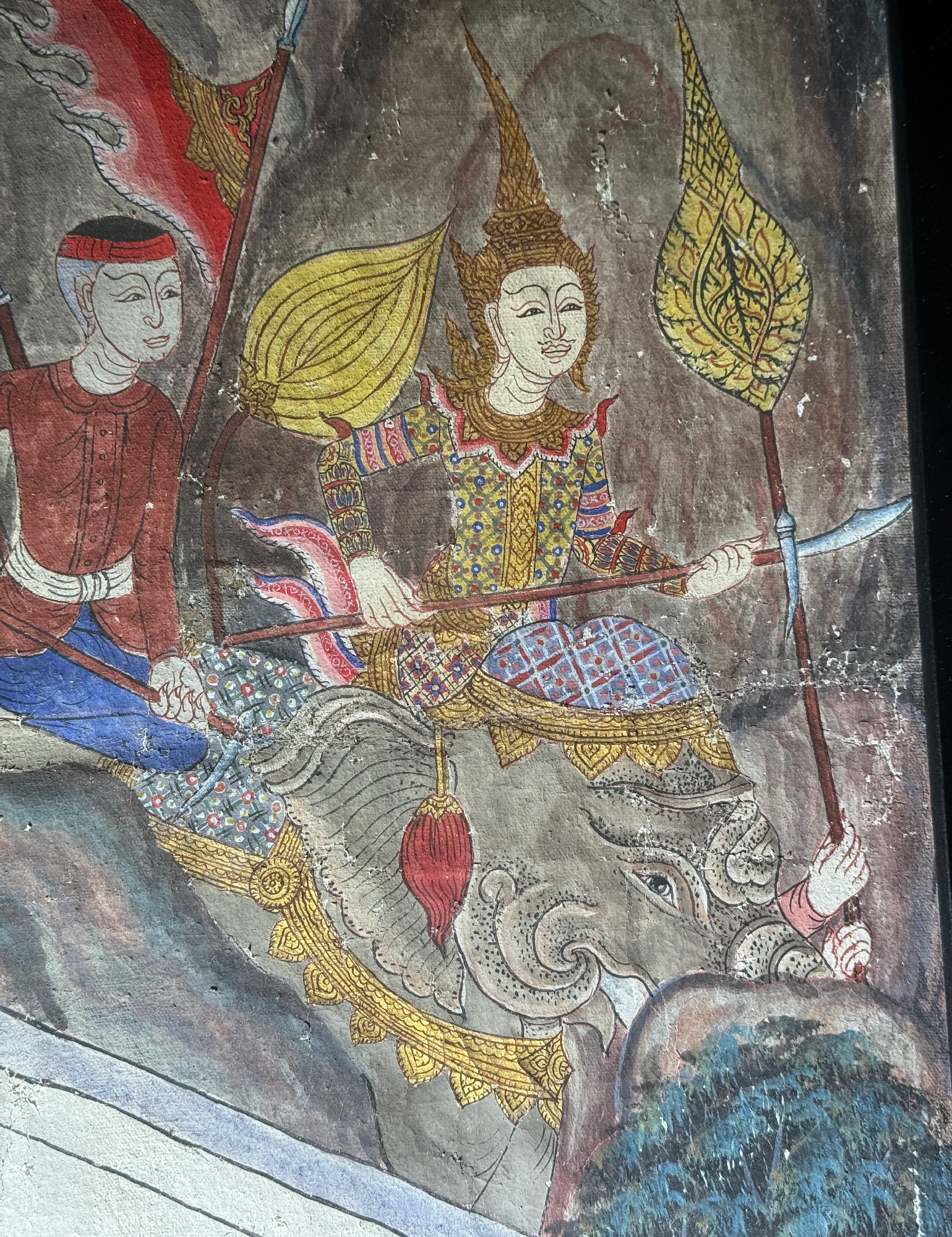 Siamese mural painting — architectural detail