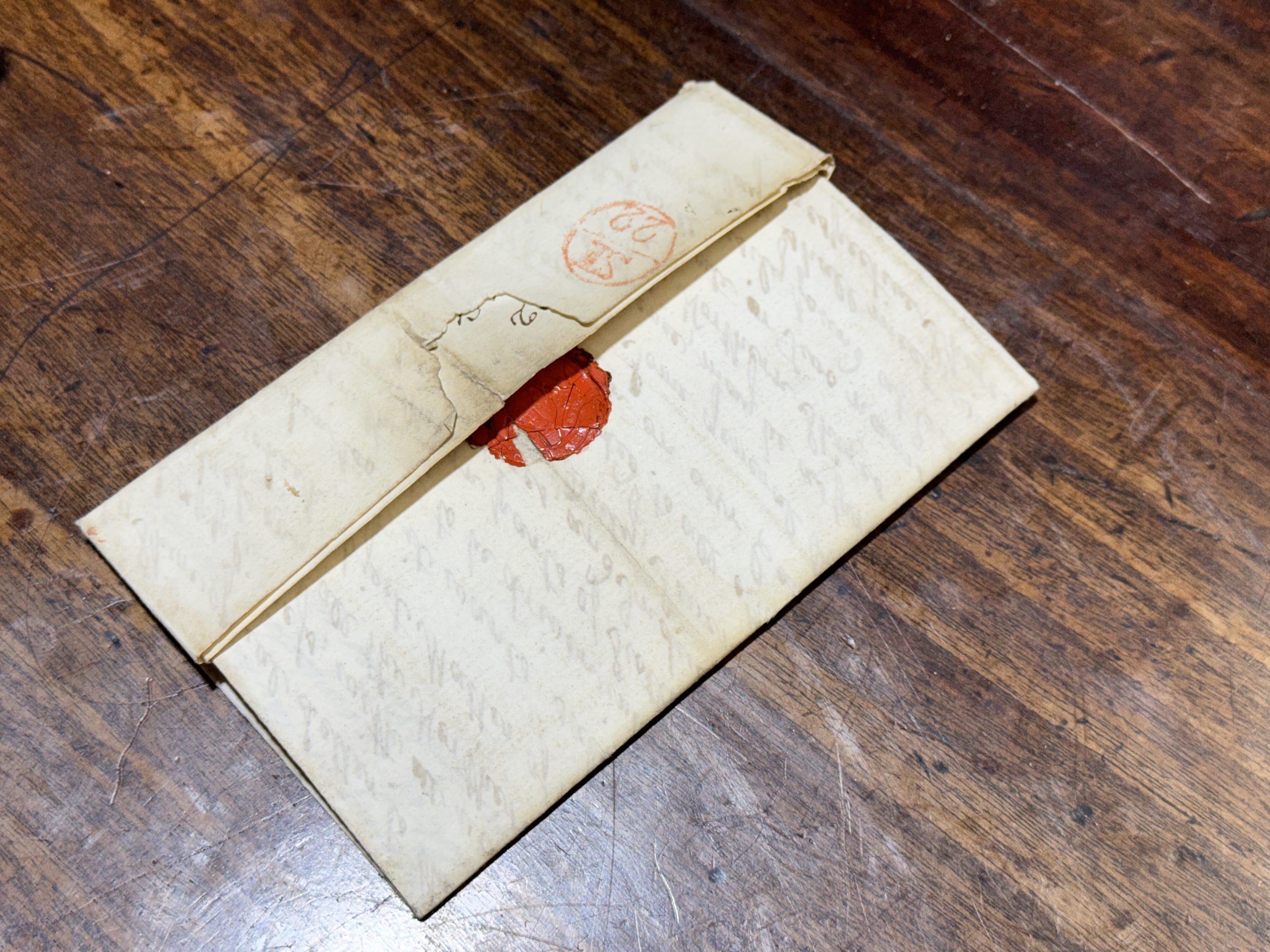 Fraser letter — address panel detail