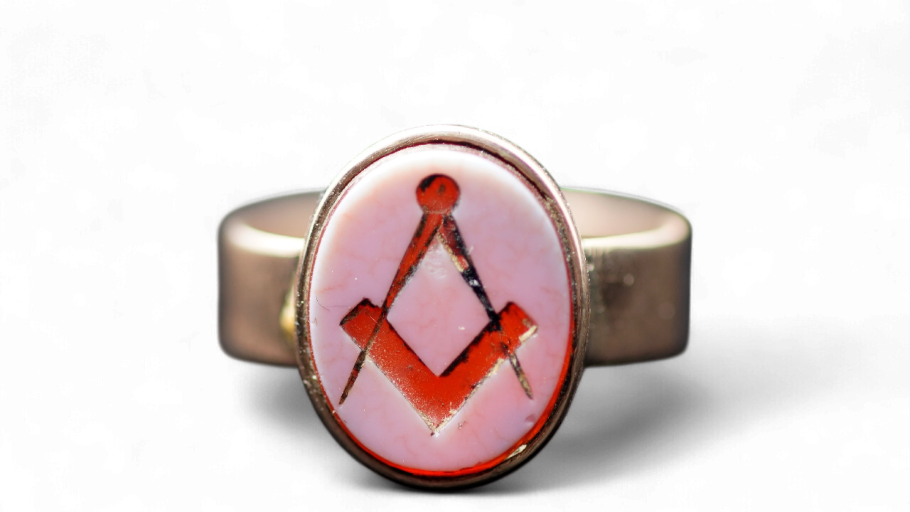 William Need Masonic gold ring, Melbourne, c.1880