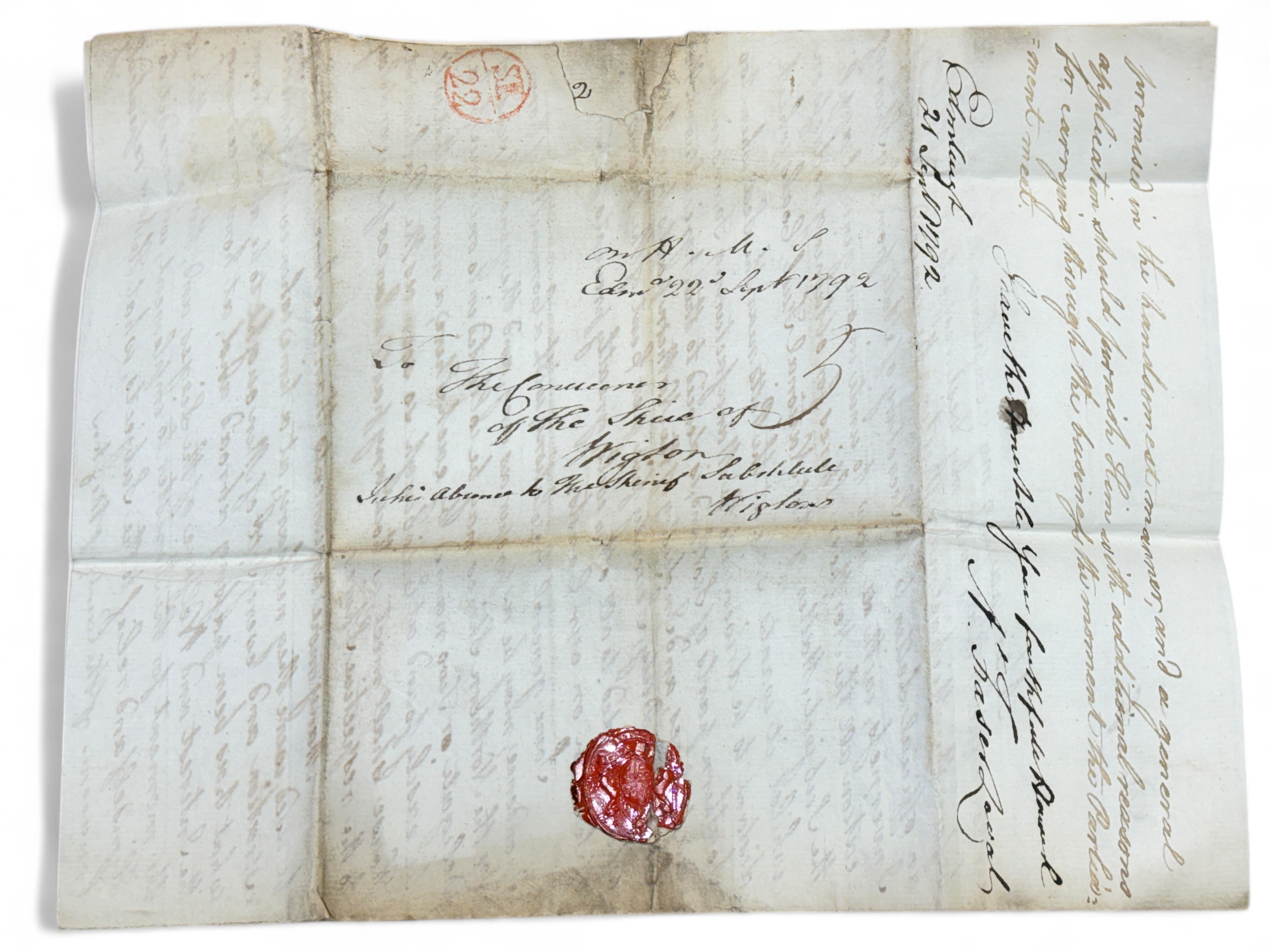 Fraser letter — presentation, reverse