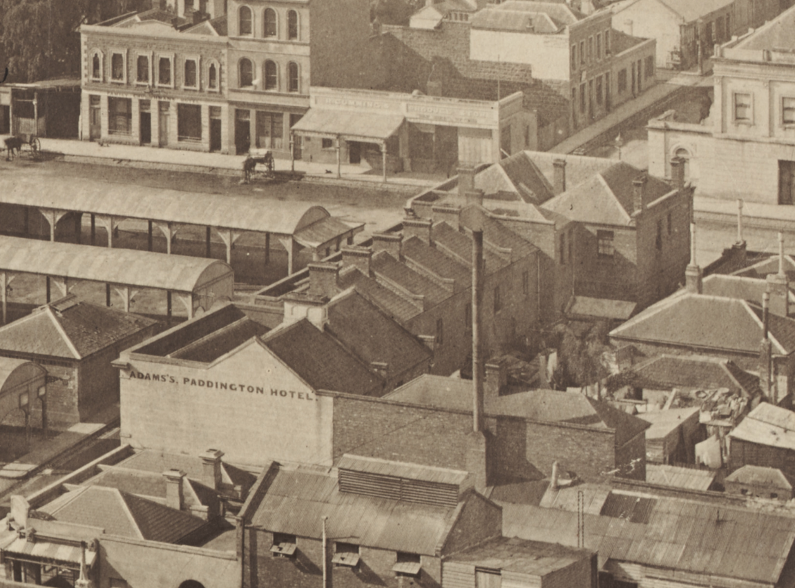 William Need's premises opposite the Eastern Market, Melbourne, c.1880