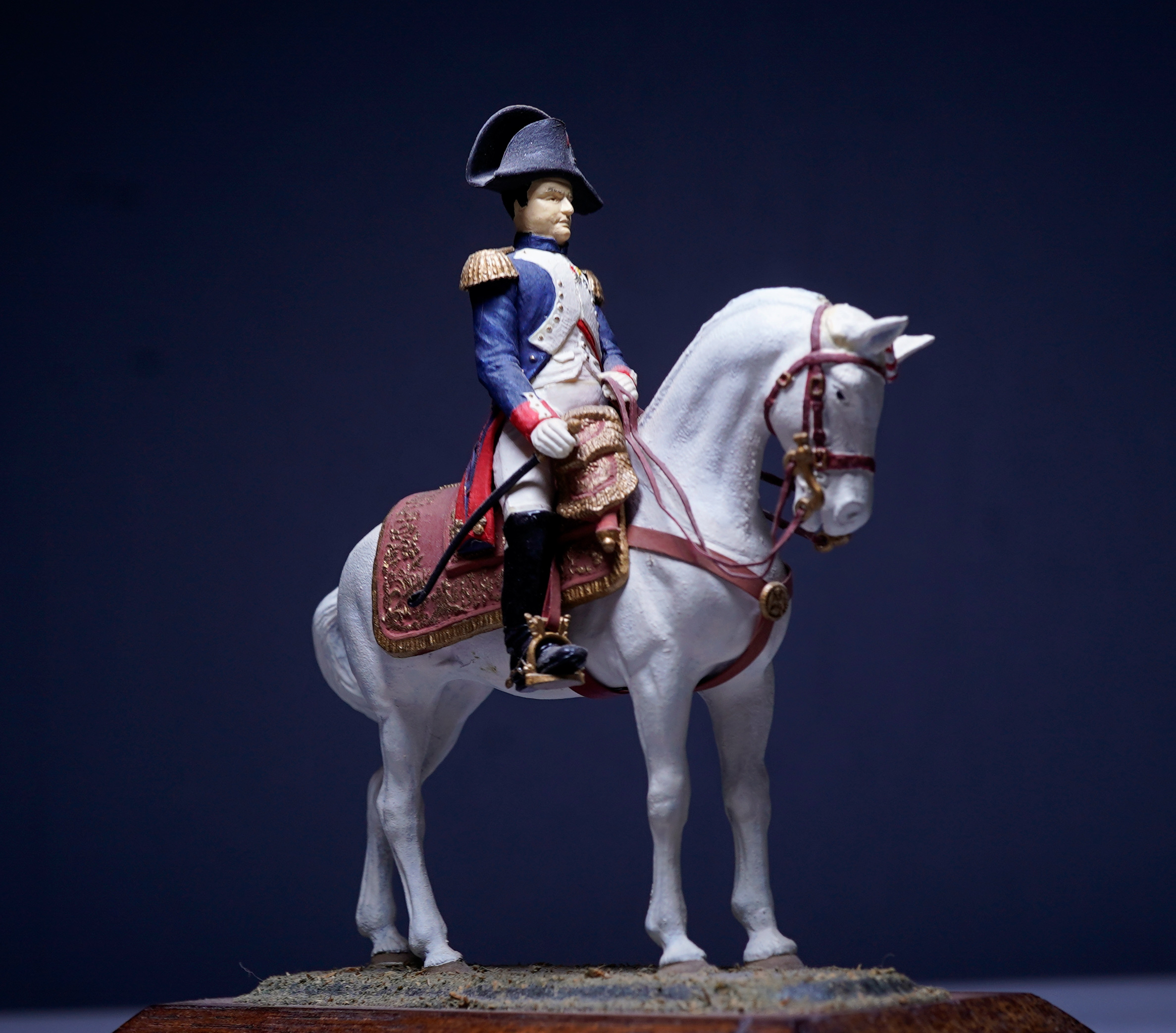 Napoleon on horseback, miniature
